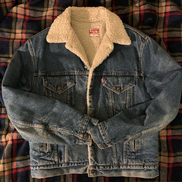 Levi's Other - Vintage Levi’s Sherpa lined denim trucker jacket